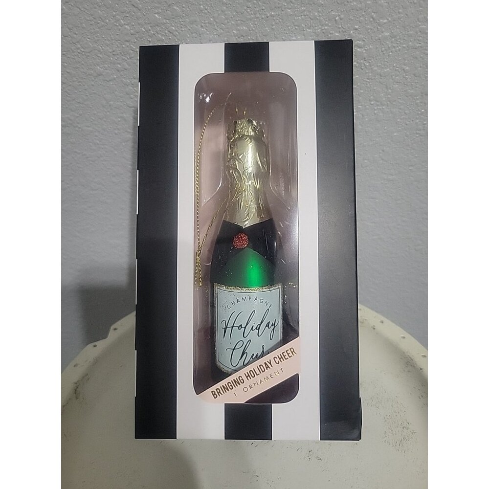 8 Oak Lane, Holiday Cheer Champagne Bottle Holiday Christmas Ornaments